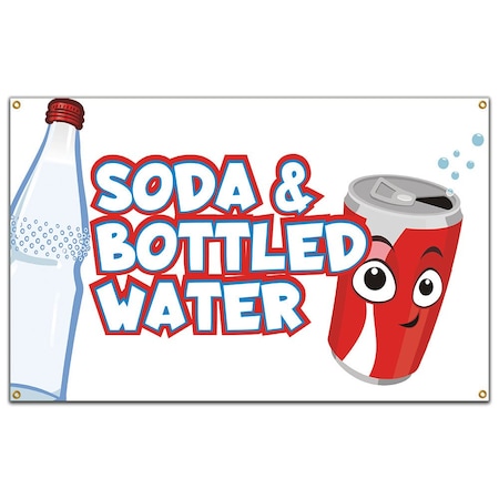 Signmission Soda & Bottled Water Banner Concession Stand Food Truck Single Sided B-72 Soda & Bottled Water19